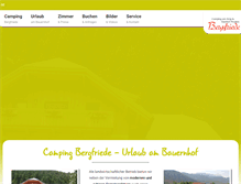 Tablet Screenshot of camping-bergfriede.com